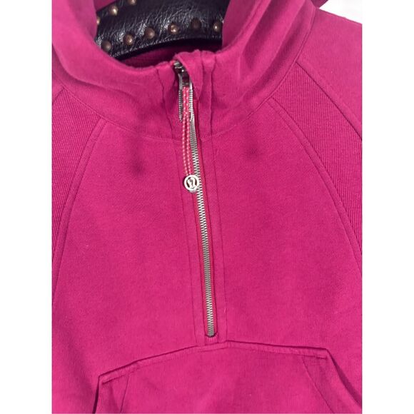 LULULEMON Scuba Oversized Half-Zip Hoodie XS/S Pomegranate - Picture 4 of 5